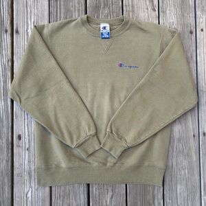 vintage 90s champion earthy green crewneck